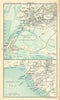 Karachi city plan and environs. Pakistan. BARTHOLOMEW 1909 old antique map