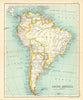 South America. Brazil Bolivia &c. BARTHOLOMEW 1909 old antique map plan chart
