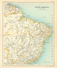 NE South America. British Guiana Dutch Guiana French Guiana. Brazil 1909 map