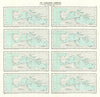 German U-Boat submarine campaign Mediterranean May-December 1917. WW1 1931 map
