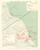 WW1 German Airship Raid 12/13 March 1918 Yorkshire Durham Hartlepool 1935 map