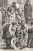 GREECE. School of Athens(Gallery Della Segnatura) 1872 old antique print