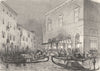 VENICE. Leaving the theatre-La Fenice 1880 old antique vintage print picture