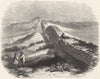 NORTHUMBERLAND. Wall of severus, Housestead 1845 old antique print picture