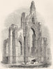 YORKS. Howden Church 1845 old antique vintage print picture