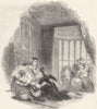 BERKS. Merry wives of Windsor played before Queen 1845 old antique print