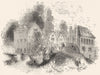WARCS. Bidford Grange 1845 old antique vintage print picture