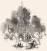 SOCIETY. May Day 1845 old antique vintage print picture
