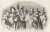 GUNPOWDER PLOT. Winter, Wright, Percy, Fawkes, Catesby 1845 old antique print