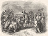 KENT. Landing of Charles II, Dover(West) 1845 old antique print picture