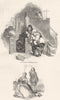 HUDIBRAS. Consults lawyer; lady, letter from Ralpho 1845 old antique print