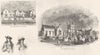 BEDFORD. & Lady Owen's School; William III costume 1845 old antique print