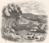 DERBYS. Chatsworth 1845 old antique vintage print picture