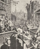 TOWNS. Gin lane 1845 old antique vintage print picture