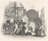 LONDON. Temple Bar(Hogarth) 1845 old antique vintage print picture