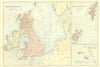 BRITISH ISLES & NORTH SEA. Orkney Shetland & Channel islands. BLACKIE 1893 map