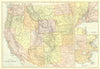 USA WEST & PORTS. New York Boston San Francisco New Orleans. BLACKIE 1893 map