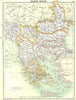 MAPS. Balkan States 1900 old antique vintage plan chart