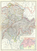 SWITZERLAND. Eastern & Engadin; map of Tourist 1907 old antique plan chart