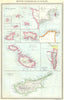BRITISH EUROPEAN POSSESSIONS. Channel islands Gibraltar Malta Cyprus 1907 map