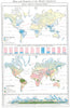 WORLD. Climate for commercial products. Annual rainfall & vegetation 1907 map