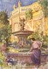 MALTA. Fountain Sant' Antonio gardens (Dingli) 1927 old vintage print picture