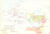 CHRISTIANITY.Christian writers of the fifth century 1958 old vintage map chart