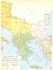 CHRISTIANITY.Dioceses of Illyricum,Dacia,Macedonia,Thracia Asia 1958 old map