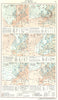 EUROPA.Wetterlagen;Fohnlage;Staulage;Bisenlage;Gewitterlage 1958 old map