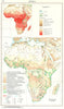 AFRICA.Afrika; Vegetation; Wirtschaft Economy 1958 old vintage map plan chart