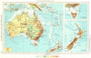 AUSTRALIA.Australien Neuseeland;Tasmanien Tasmania;Inset Schweiz 1958 old map
