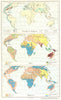 WORLD.Erde;Produkte Production Bergbau;Volker Race;Religionen Religion 1958 map