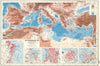 MEDITERRANEAN & PORTS.Algiers Valletta Marseilles Brindisi Alexandria 1920 map