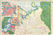 EUROPEAN RUSSIA.Lithuania Latvia Estionia.Petrograd(St Petersburg)plan 1920 map