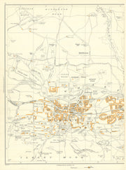 ILKLEY Middleton Moor Coppy Wood Green Grass Wood Ben Rhydding 1935 old map