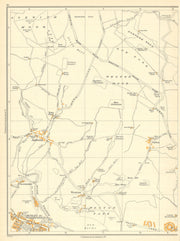 YORKSHIRE Askwith Weston Clifton Burley-In-Wharfedale Greenholme Otley 1935 map