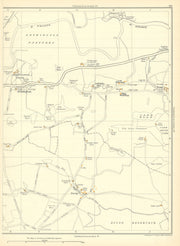 YORKSHIRE Arthington Eccup Low Weardley High Weardley Rawden Hill 1935 old map