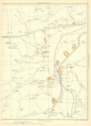 YORKSHIRE East Keswick Bardsey Rigton Carlston Hill Scarcroft 1935 old map