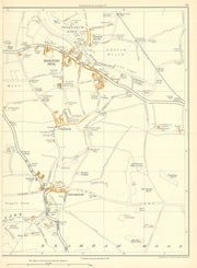 YORKSHIRE Boston Spa Bramham Bramham Moor Clifford Thorp Arch 1935 old map