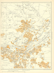 SHIPLEY Baildon Common Wood Green Low Windhill Wrose Saltaire 1935 old map