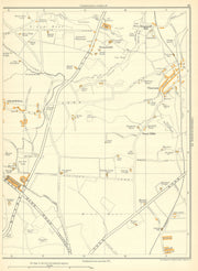 YORKSHIRE Shadwell Sand Hills Scarcroft Hill Thorner Morwick Hall 1935 old map
