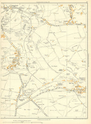 YORKS Hare Croft Lingbob Heights Hill Top Denholme Black Carr Wilsden 1935 map