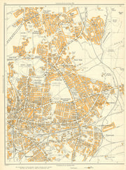 BRADFORD Moor Tyersal Laisterdyke Thornbury Side Low Ripleyville 1935 old map