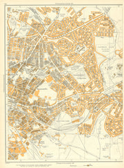 LEEDS Burmantofts Sheepscar Harehills Osmondthorpe Rookwood 1935 old map