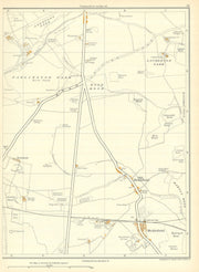YORKSHIRE Aberford Park Lotherton Hall Old Micklefield Brierlands 1935 map