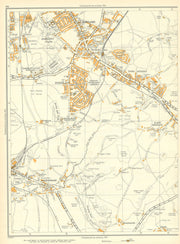 YORKSHIRE Bowling Hunsworth Drub Bierley Oakenshaw Tong St Dudley Hill 1935 map