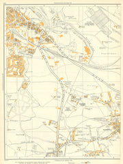 LEEDS Rothwell Haigh Carlton Robin Hood Stourton Kiddow Spring 1935 old map