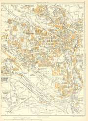 HALIFAX Sowerby Bridge Scar Bottom Skircoat Pickwood Norland town 1935 old map