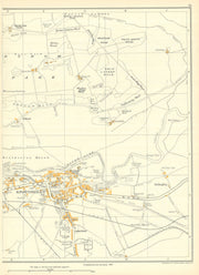 KNOTTINGLEY Sutton Byrom Park Kellingley Pickhill Garth 1935 old vintage map