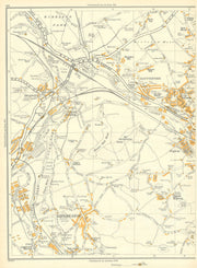 YORKSHIRE Mirfield Knowle Kirkheaton Hopton Battyeford Colne Bridge 1935 map